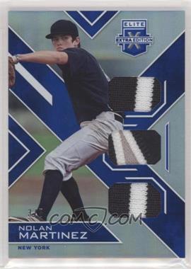 2016 Panini Elite Extra Edition - Triple Materials - Blue #TM-NM - Nolan Martinez /5