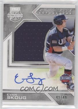 2016 Panini Elite Extra Edition - USA Baseball Collegiate National Team Silhouette Autographs - Silver #USA-ES - Evan Skoug /49