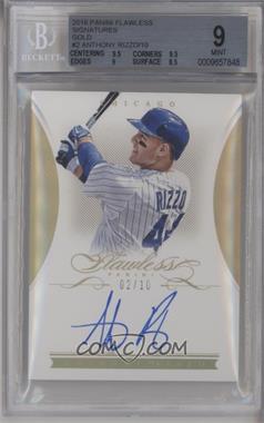2016 Panini Flawless - Flawless Signatures - Gold #FS-AR - Anthony Rizzo /10 [BGS 9 MINT]