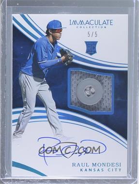 2016 Panini Immaculate Collection - [Base] - Blue #124 - Rookie Auto Patch - Raul Mondesi /5