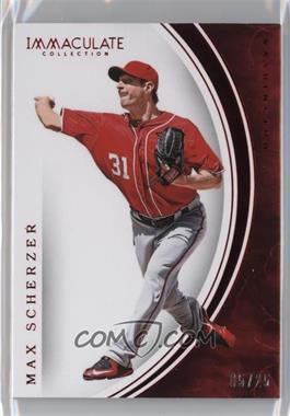 2016 Panini Immaculate Collection - [Base] - Red #73 - Max Scherzer /25