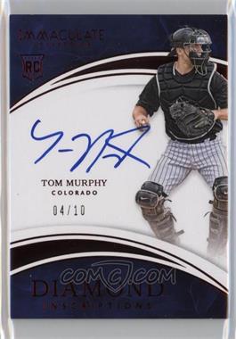 2016 Panini Immaculate Collection - Diamond Inscriptions - Red #DI-TM - Tom Murphy /10