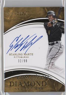 2016 Panini Immaculate Collection - Diamond Inscriptions #DI-SM - Starling Marte /99