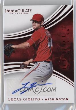 2016 Panini Immaculate Collection - Dugout Collection Ink - Red #DCI-LG - Lucas Giolito /10