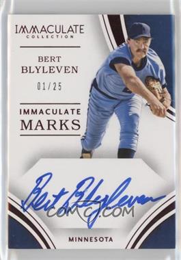 2016 Panini Immaculate Collection - Immaculate Marks - Red #IM-BE - 2019 Immaculate Collection Update - Bert Blyleven /25 [EX to NM]