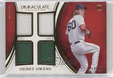 2016 Panini Immaculate Collection - Immaculate Quads #IQ-HO - Henry Owens /99