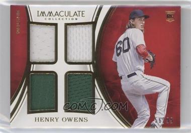 2016 Panini Immaculate Collection - Immaculate Quads #IQ-HO - Henry Owens /99