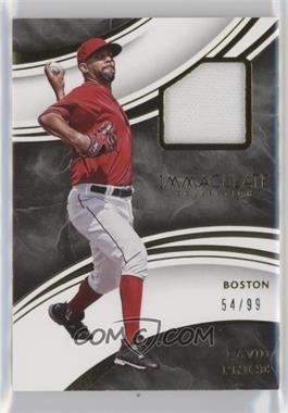2016 Panini Immaculate Collection - Immaculate Swatches #IS-DP - David Price /99