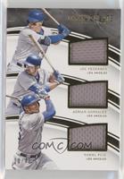 Joc Pederson, Adrian Gonzalez, Yasiel Puig #/49