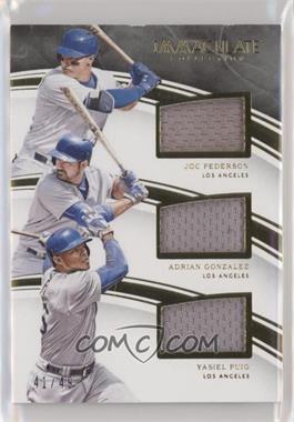 2016 Panini Immaculate Collection - Immaculate Trio Players #ITP-JP - Joc Pederson, Adrian Gonzalez, Yasiel Puig /49 [EX to NM]