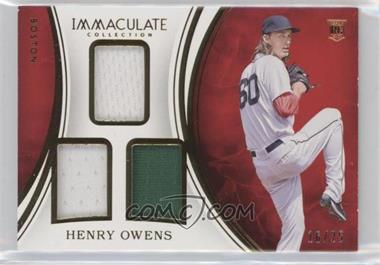 2016 Panini Immaculate Collection - Immaculate Trios #IT-HO - Henry Owens /25