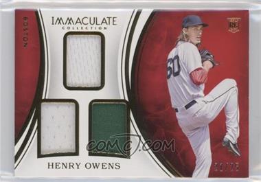 2016 Panini Immaculate Collection - Immaculate Trios #IT-HO - Henry Owens /25
