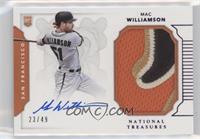 Rookie Materials Signatures - Mac Williamson #/49