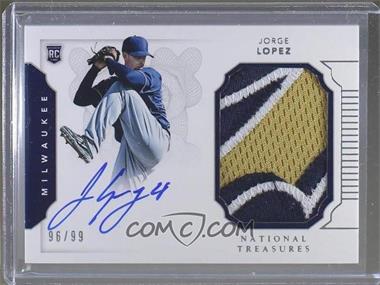 2016 Panini National Treasures - [Base] #176 - Rookie Materials Signatures - Jorge Lopez /99