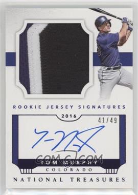 2016 Panini National Treasures - Rookie Jersey Signatures Vertical - Purple #RJSV-TM - Tom Murphy /49