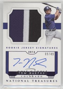 2016 Panini National Treasures - Rookie Jersey Signatures Vertical - Purple #RJSV-TM - Tom Murphy /49