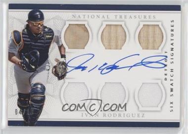 2016 Panini National Treasures - Six Swatch Signatures #SSS-IR - Ivan Rodriguez /10