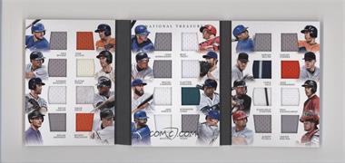 2016 Panini National Treasures - Treasure Chest 24 Materials Booklet #TC24-SS - Albert Pujols, Anthony Rizzo, Bryce Harper, Chris Sale, David Ortiz, Jake Arrieta, Josh Donaldson, Kris Bryant, Miguel Cabrera, Mike Trout, Paul Goldschmidt, Adrian Beltre, Buster Posey, Carlos Correa, Clayton Kershaw, Giancarlo Stanton, Jose Altuve, Jose /99