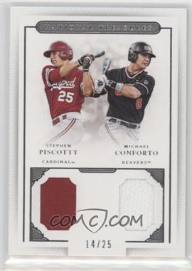 2016 Panini National Treasures Collegiate - Combo Team Materials #54 - Stephen Piscotty, Michael Conforto /25