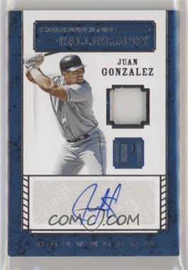 2016 Panini Pantheon - Chronicled Calligraphy #CC-JG2 - Juan Gonzalez /199