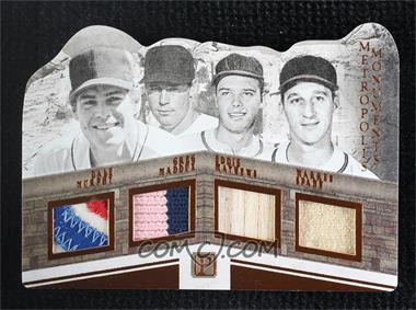 2016 Panini Pantheon - Metropolis Monuments - Gold #MM-ATL - Dale Murphy, Warren Spahn, Eddie Mathews, Greg Maddux /10