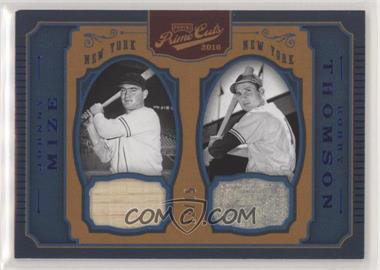 2016 Panini Prime Cuts - Combo Player Materials - Blue #CPM-MT - Bobby Thomson, Johnny Mize /15 [EX to NM]