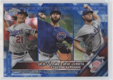 2016 Topps - [Base] - Box Set Chrome Sapphire Edition #58 - League Leaders - Zack Greinke, Jake Arrieta, Clayton Kershaw /250