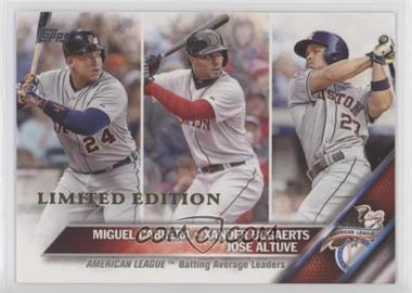 2016 Topps - [Base] - Limited Edition #29 - League Leaders - Miguel Cabrera, Xander Bogaerts, Jose Altuve