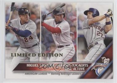2016 Topps - [Base] - Limited Edition #29 - League Leaders - Miguel Cabrera, Xander Bogaerts, Jose Altuve