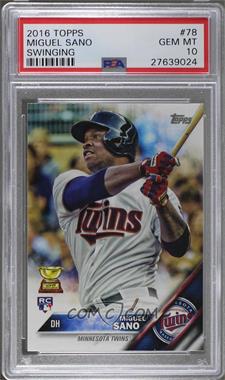 2016 Topps - [Base] #78.1 - Miguel Sano (Batting; White Jersey) [PSA 10 GEM MT]