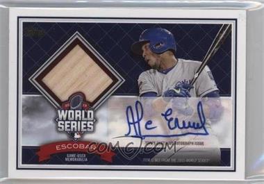 2016 Topps - World Champion Autographed Relics #WCAR-AE - Alcides Escobar /50