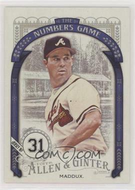 2016 Topps Allen & Ginter's - The Numbers Game #NG-80 - Greg Maddux