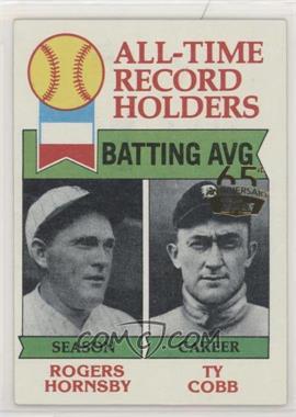 2016 Topps Archives 65th Anniversary - 65th Anniversary Buybacks - Gold #1979-414 - All-Time Record Holders - Rogers Hornsby, Ty Cobb