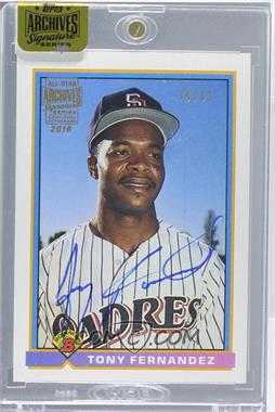 2016 Topps Archives Signature Series All-Star Buybacks - [Base] #_91B-642 - Tony Fernandez (1991 Bowman) /42 [Buyback]