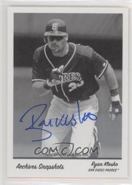 2016 Topps Archives Snapshots - Topps Online Exclusive [Base] - Black & White Autographs #AS-RK - Ryan Klesko /10