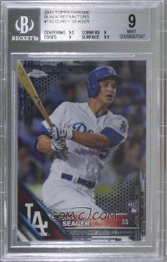 2016 Topps Chrome - [Base] - Black Refractor #150 - Corey Seager [BGS 9 MINT]