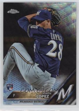 2016 Topps Chrome - [Base] - Blue Wave Refractor #94 - Jorge Lopez /75