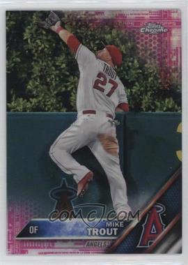 2016 Topps Chrome - [Base] - Pink Refractor #1 - Mike Trout