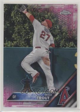 2016 Topps Chrome - [Base] - Pink Refractor #1 - Mike Trout