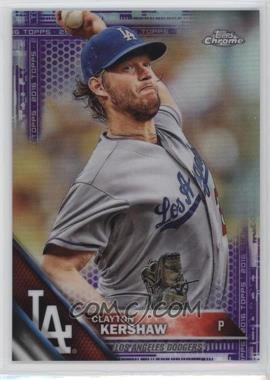 2016 Topps Chrome - [Base] - Purple Refractor #145 - Clayton Kershaw /275