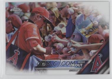 2016 Topps Chrome - [Base] - Refractor #1.2 - Mike Trout (Signing Autographs)