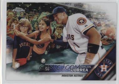 2016 Topps Chrome - [Base] - Refractor #75.2 - Carlos Correa (Posing for Selfie with Fan)