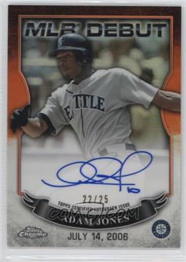 2016 Topps Chrome - MLB Debut Autographs - Orange Refractor #MLBA-AJ - Adam Jones /25