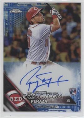 2016 Topps Chrome - Rookie Autographs - Blue Refractor #RA-JPE - Jose Peraza /150