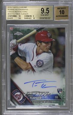 2016 Topps Chrome - Rookie Autographs - Green Refractor #RA-TTU - Trea Turner /99 [BGS 9.5 GEM MINT]