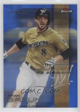 2016 Topps Finest - [Base] - Blue Refractor #48 - Ryan Braun /150