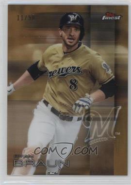 2016 Topps Finest - [Base] - Gold Refractor #48 - Ryan Braun /50