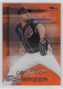 2016 Topps Finest - [Base] - Orange Refractor #107 - Short Prints - Max Scherzer /25