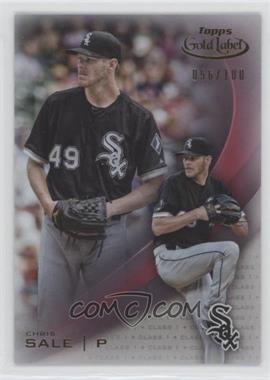 2016 Topps Gold Label - [Base] - Class 1 Red #79 - Chris Sale /100