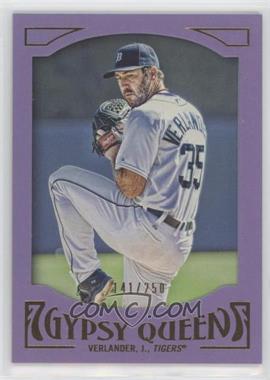 2016 Topps Gypsy Queen - [Base] - Purple Paper Frame #34 - Justin Verlander /250